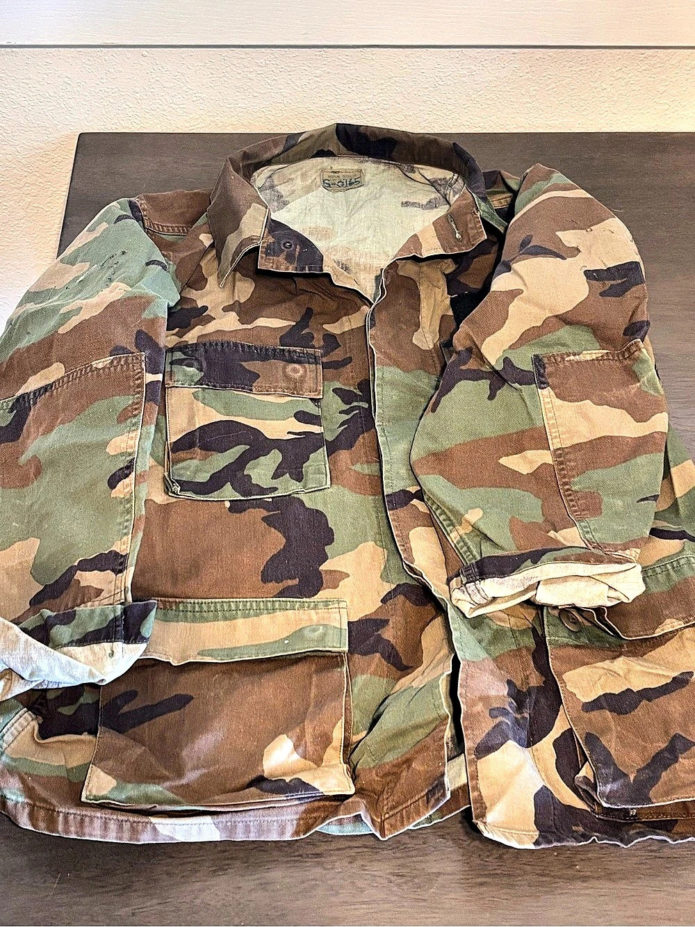 US Military Woodland Camo BDU Field Jacket Medium Regular